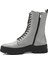 Kadın Gri - Gri Fermuarlı Kauçuk Taban Hakiki Deri Postal Bot 4