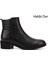 Kadın Siyah Fermuarlı Kalın Topuklu Hakiki Deri Bot 1