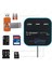 3 Port USB 2.0 Çoklayıcı Hub + Çoklu Kart Okuyucu (Mavi) 2