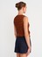 50845 Kolsuz Crop Bluz-Kahve 2