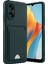 Oppo A38 Kılıf Kelvin Kartvizitli Silikon - Koyu Yeşil 1