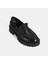 Kadın Siyah Deri Loafer 5