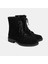 Kadın Siyah Bağcık Detaylı Süet Bot 1