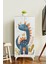 Minik Dino 3 Raflı Çocuk Odası Dolabı Çok Amaçlı Baskılı Oyuncak Dolabı 2