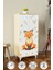 Foxie 3 Raflı Çocuk Odası Dolabı Çok Amaçlı Baskılı Oyuncak Dolabı 1
