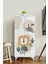 Jungle Animals 3 Raflı Çocuk Odası Dolabı Çok Amaçlı Baskılı Oyuncak Dolabı 3