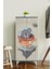 Little Astronaut 3 Raflı Çocuk Odası Dolabı Çok Amaçlı Baskılı Oyuncak Dolabı 3