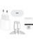 Apple iPhone 11-12-13-14 Pro Promax Uyumlu 18W Hızlı Şarj Cihazı ve 1 Metre USB C Lightning Şarj Kablosu Set 1