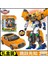Dönüştürücü Robot Araba Oyuncak Yangın Alarmı Takviyeli Defender Ace Sürücü Kaba Tam Set Tahsil Aksiyon Figürü Playset (Yurt Dışından) 1