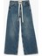 Standart Bel Regular Fit Geniş Paça Bağcıklı Jean Pantolon - Wide Leg Jeans 1