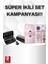 Wireless Şarjlı Pembe Akıllı Saat ve Kablosuz Bluetooth Kulaklık Dokunmatik Kontrol 1