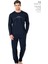 6101 Erkek Uzun Kollu Bisiklet Yaka Pijama Takımı-Lacivert 1