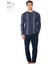 6105 Erkek Uzun Kollu Bisiklet Yaka Pijama Takımı-Lacivert 1