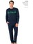 6104 Erkek Uzun Kollu Bisiklet Yaka Pijama Takımı-Lacivert 1