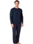 6099 Erkek Uzun Kollu Bisiklet Yaka Pijama Takımı-Lacivert 1