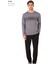 6102 Erkek Uzun Kollu Bisiklet Yaka Pijama Takımı-Gri 1