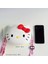 Kawaii Sanrio 3D Hello Kitty Silikon Çanta Karikatür Cep Telefonu Mini Crossbody Çanta Kedi Kafa Küçük Çantalar Boyut Para Çanta Renk: Büyük Beyaz (Yurt Dışından) 1