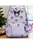 Kuromi Mor Tekli Büyük Boy Sırt Çantası 1