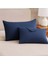 Lacivert Yastık Kılıfı Pamuk Kumaş Kapaklı (2 Adet) 50 x 70 cm 2