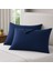 Lacivert Yastık Kılıfı Pamuk Kumaş Kapaklı (2 Adet) 50 x 70 cm 5