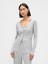 Kadın Gri Mini Rib Pj Hırka 1