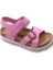Kız Çocuk Pembe Ortopedik Deri Günlük Sandalet 1