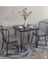 Metal Ayaklı 60X90CM Kalınlıklı (Tek Masa)Balkon Masası- Çalışma Masası -Kafe Siyah Mermer 60X90 1