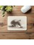 Gri Vinyet Zeminli Fare Portresi Mousepad - 19X23 cm 2 mm Dikdörtgen Ithal Baskılı Mouse Pad 4
