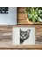 Beyaz Zemin Üzerine El Çizimi Kedi Mousepad - 19X23 cm 2 mm Dikdörtgen Ithal Baskılı Mouse Pad 3