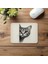 Beyaz Zemin Üzerine El Çizimi Kedi Mousepad - 19X23 cm 2 mm Dikdörtgen Ithal Baskılı Mouse Pad 4