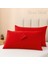 Kırmızı Yastık Kılıfı Pamuk Kumaş Kapaklı (2 Adet) 50 x 70 cm 2