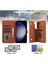 Samsung Galaxy S22 Leather Flip Magnetic Clasp Kickstand Heavy Duty Protective Wallet Phone Case With Card Holder Crossbody Long Wrist Strap (Yurt Dışından) 4
