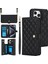 iPhone 13 Pro Leather Flip Magnetic Clasp Kickstand Heavy Duty Protective Wallet Phone Case With Card Holder Crossbody Long Wrist Strap (Yurt Dışından) 1
