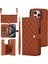 iPhone 13 Pro Leather Flip Magnetic Clasp Kickstand Heavy Duty Protective Wallet Phone Case With Card Holder Crossbody Long Wrist Strap (Yurt Dışından) 1