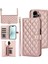 iPhone 16 Plus Leather Flip Magnetic Clasp Kickstand Heavy Duty Protective Wallet Phone Case With Card Holder Crossbody Long Wrist Strap (Yurt Dışından) 1