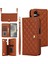 Samsung Galaxy S24 Leather Flip Magnetic Clasp Kickstand Heavy Duty Protective Wallet Phone Case With Card Holder Crossbody Long Wrist Strap (Yurt Dışından) 1