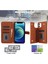 iPhone 14 Plus Leather Flip Magnetic Clasp Kickstand Heavy Duty Protective Wallet Phone Case With Card Holder Crossbody Long Wrist Strap (Yurt Dışından) 3