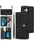 Samsung Galaxy S24 Ultra Leather Flip Magnetic Clasp Kickstand Heavy Duty Protective Wallet Phone Case With Card Holder Crossbody Long Wrist Strap (Yurt Dışından) 1