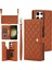 Samsung Galaxy S23 Ultra Leather Flip Magnetic Clasp Kickstand Heavy Duty Protective Wallet Phone Case With Card Holder Crossbody Long Wrist Strap (Yurt Dışından) 1