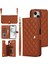 iPhone 15 Pro Leather Flip Magnetic Clasp Kickstand Heavy Duty Protective Wallet Phone Case With Card Holder Crossbody Long Wrist Strap (Yurt Dışından) 1