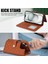 iPhone 15 Pro Leather Flip Magnetic Clasp Kickstand Heavy Duty Protective Wallet Phone Case With Card Holder Crossbody Long Wrist Strap (Yurt Dışından) 5
