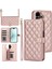 iPhone 16 Leather Flip Magnetic Clasp Kickstand Heavy Duty Protective Wallet Phone Case With Card Holder Crossbody Long Wrist Strap (Yurt Dışından) 1
