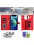 iPhone 14 Plus Leather Flip Magnetic Clasp Kickstand Heavy Duty Protective Wallet Phone Case With Card Holder Crossbody Long Wrist Strap (Yurt Dışından) 5
