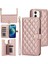 iPhone 14 Plus Leather Flip Magnetic Clasp Kickstand Heavy Duty Protective Wallet Phone Case With Card Holder Crossbody Long Wrist Strap (Yurt Dışından) 1