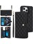 iPhone 16 Pro Leather Flip Magnetic Clasp Kickstand Heavy Duty Protective Wallet Phone Case With Card Holder Crossbody Long Wrist Strap (Yurt Dışından) 1