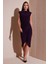 Drape ve Yırtmaç Detaylı Sıfır Yaka Kolsuz Midi Boy Elbise Bayan Elbise 611EL694 1
