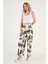 Desenli Beli Lastikli Bol Paça Pantolon Bayan Pantolon 5869018 1