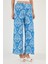Desenli Beli Lastikli Bol Paça Pantolon Bayan Pantolon 5869018 3