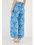 Desenli Beli Lastikli Bol Paça Pantolon Bayan Pantolon 5869018 5