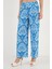 Desenli Beli Lastikli Bol Paça Pantolon Bayan Pantolon 5869018 6